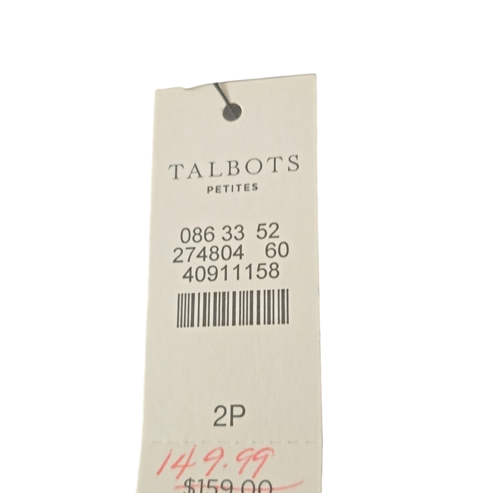 NWT Talbot's Talbots floral jacquard sleevele - Picture 6 of 7